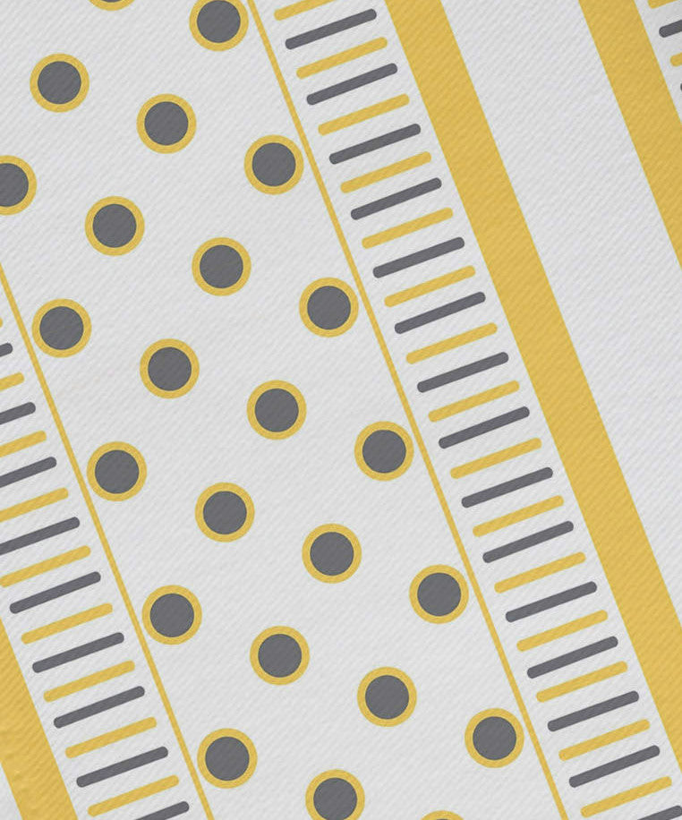 19x19", Comb Dot Stripe Print Napkin, Gray, Set of 4