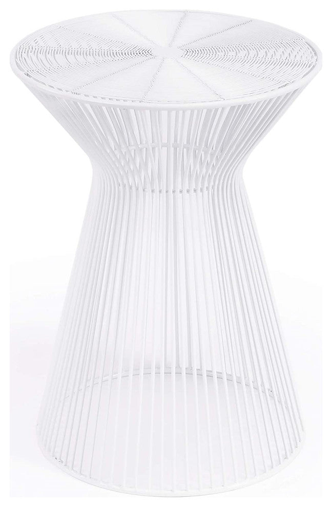 Butler Greeley White Metal End Table