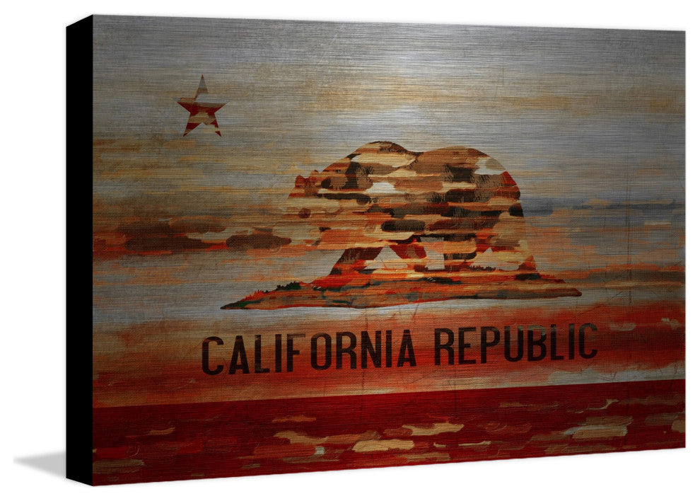"Cali" UV Ink Print on Brushed  Aluminum, 36"x24"