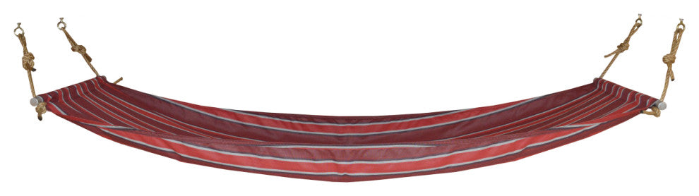 Hammock with Mounting Hardware, Red Stripe, Full