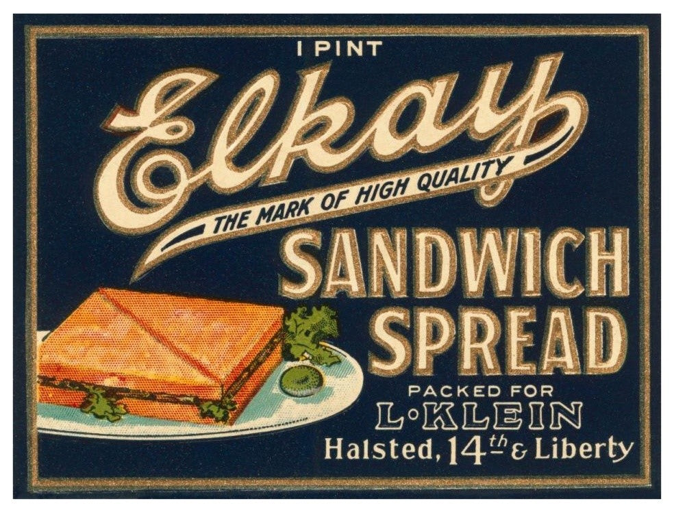 "Elkay Sandwich Spread" Digital Paper Print by Retrolabel, 38"x29"