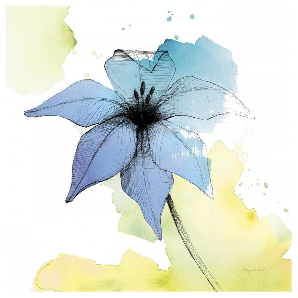 "Watercolor Graphite Flower V" Digital Paper Print by Avery Tillmon, 20"x20"