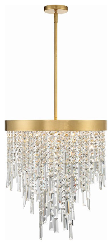 CRYSTORAMA Winfield 5 Light Antique Gold Chandelier
