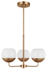 Alvin LED Chandelier, Satin Brass