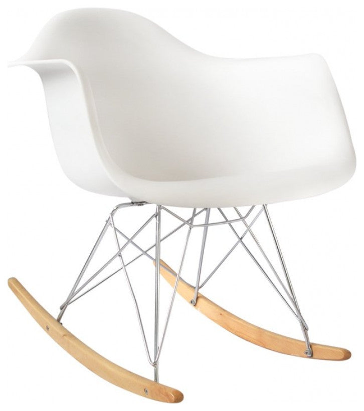 Rocker Bucket Chair, White