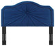 Headboard, Full Queen Size, Velvet, Blue Navy, Modern Contemporary, Bedroom