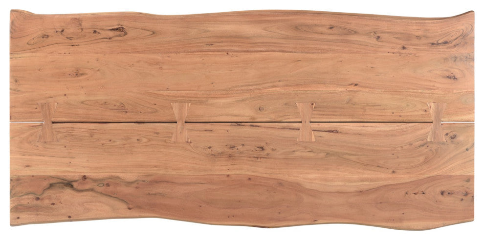 Solid Wood Angled Leg Dining Table - 80 Inch
