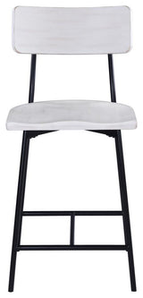 Bari Wood and Metal Modern Counter Stool