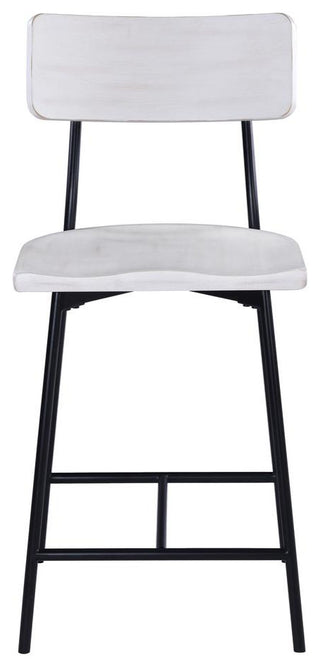 Bari Wood and Metal Modern Counter Stool