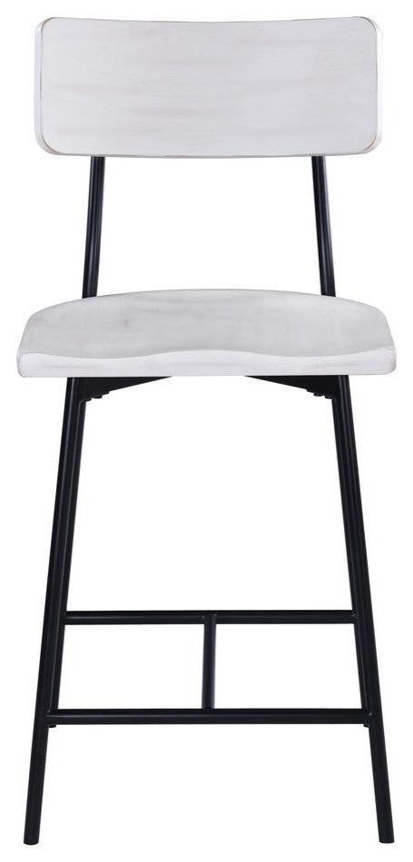 Bari Wood and Metal Modern Counter Stool
