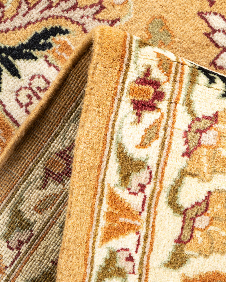 Mogul, One-of-a-Kind Hand-Knotted Area Rug Yellow, 4' 2 x 6' 5
