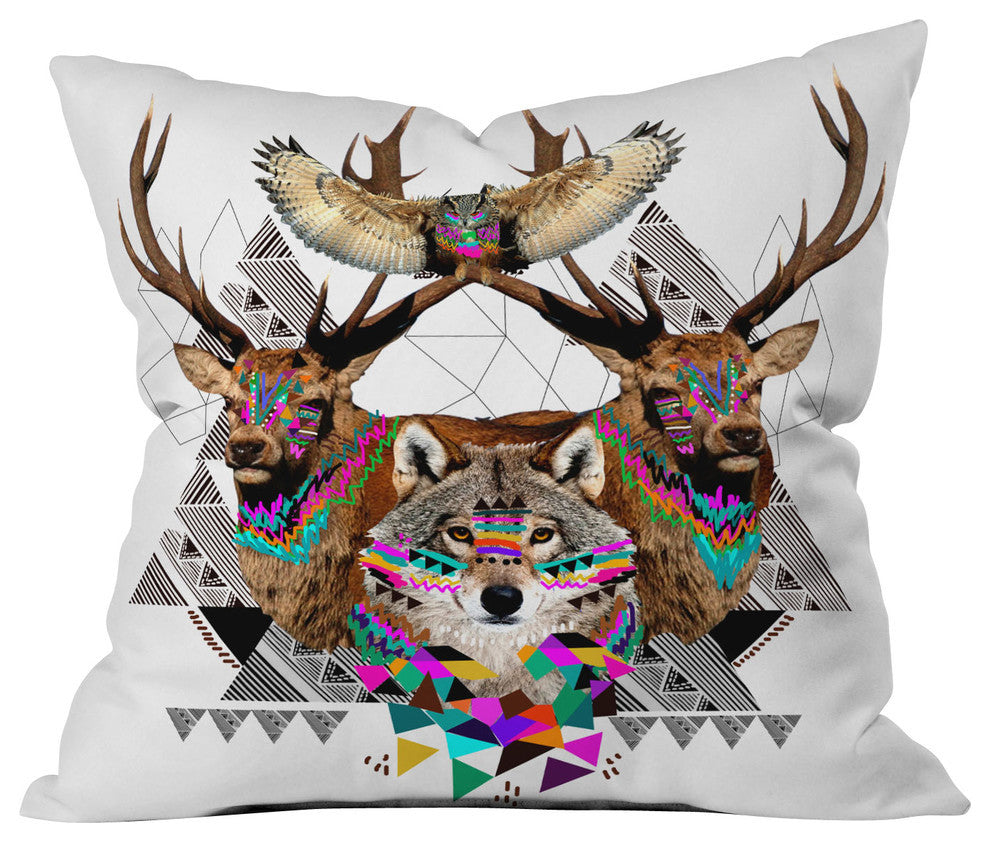 Kris Tate Forest Friends Outdoor Throw Pillow