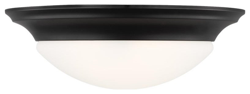 Sea Gull Nash 3-Light Flush Mount Midnight Black