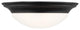 Sea Gull Nash 3-Light Flush Mount Midnight Black