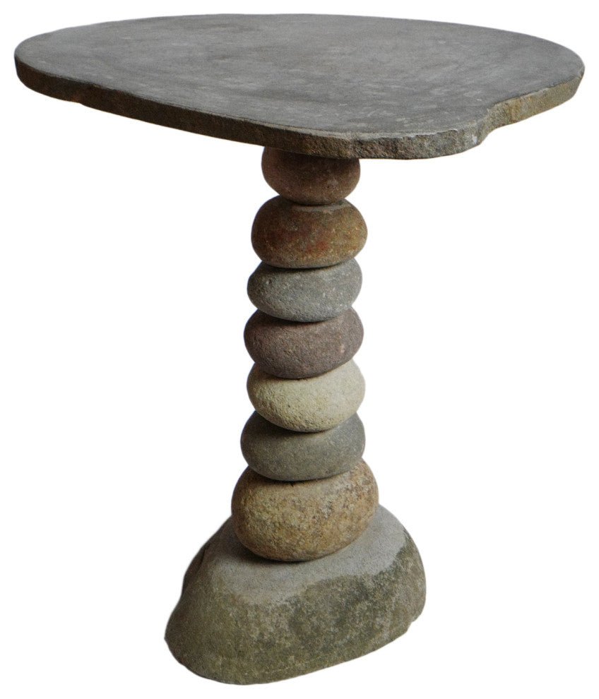 River Rock Stacked Bistro Table
