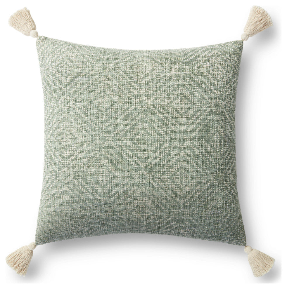 Loloi P0621 Green 22" x 22" Cover w/Poly Pillow