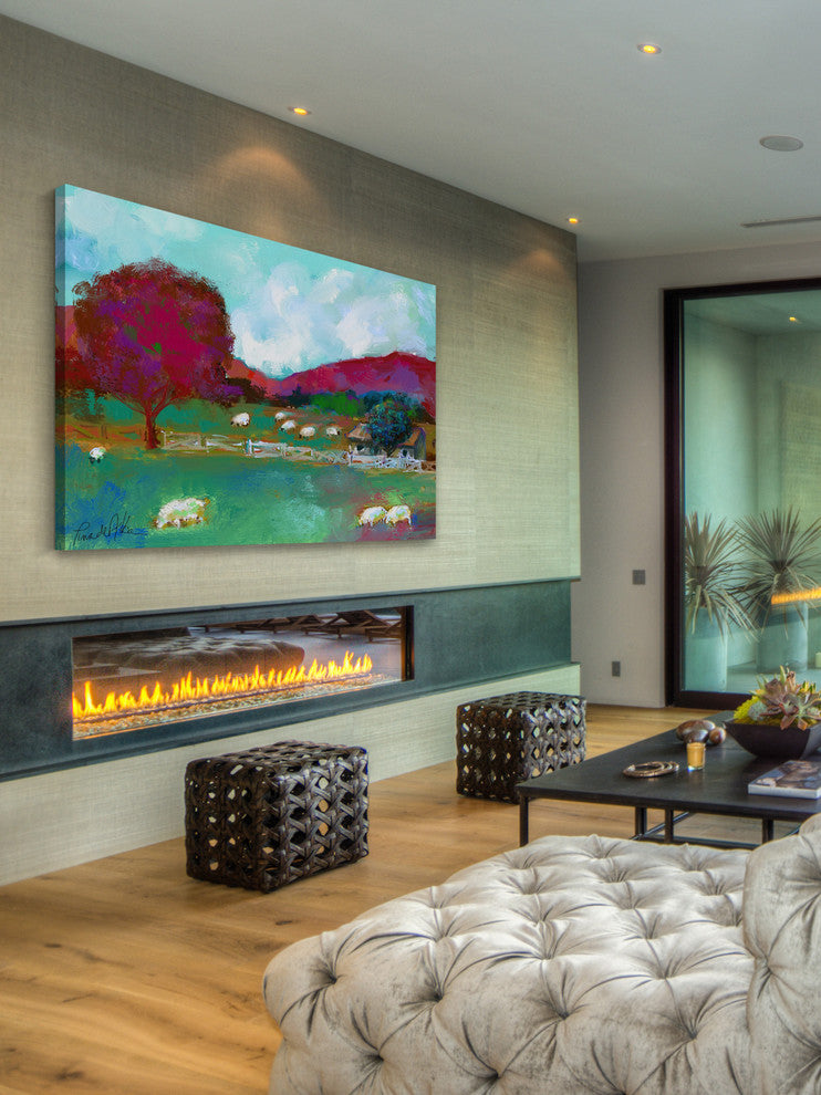 Marmont Hill, "Kentish Farm" by Arthur Pina Painting on Wrapped Canvas, 60x40