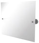 Frameless Landscape Beveled Edge Tilt Mirror, Matte Gray