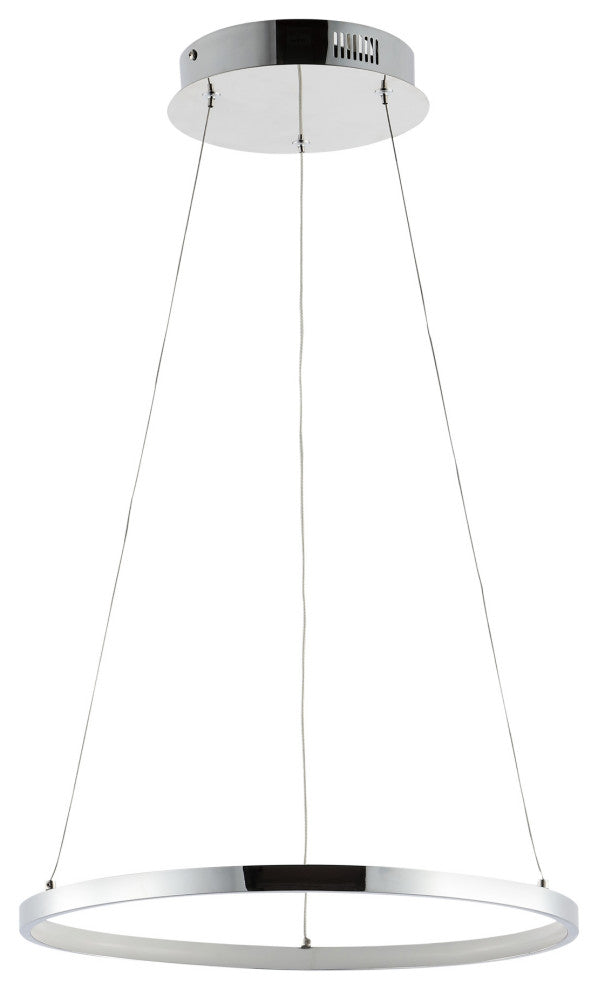 JONATHAN Y Lighting JYL7202 Bradley 16"W LED Suspension Pendant - Chrome
