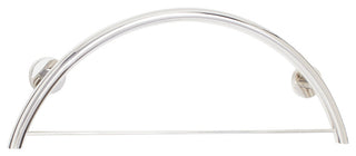 30" Half-Moon Curved Shower Grab Bar With Towel Bar, Polished Stainless