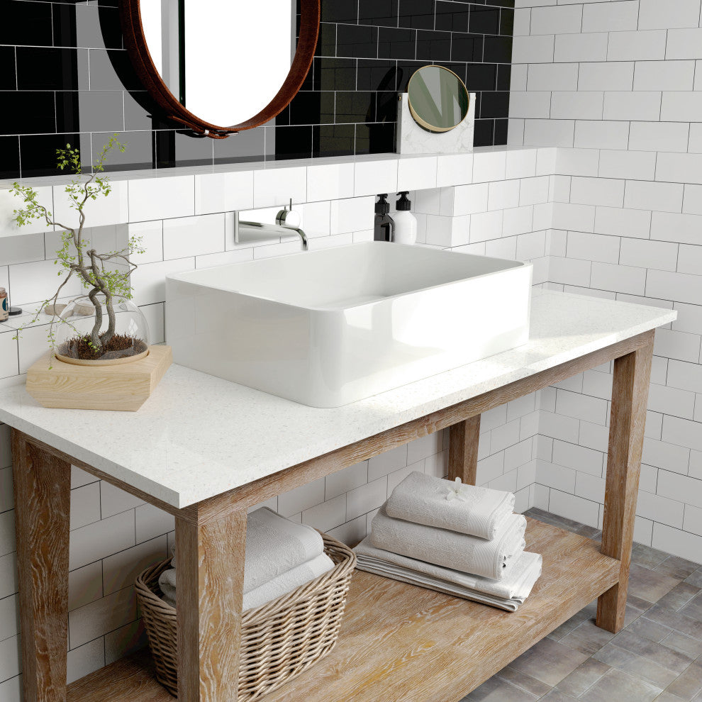 Crown Heights Ceramic Wall Tile, Glossy White