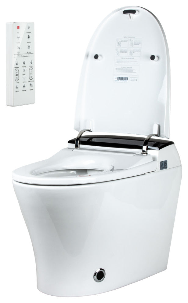 EUROTO Newest 2022 One-Piece Smart Toilet Bidet Dual Flush Foot Sensor