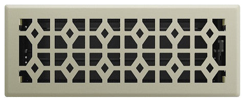 Templar Floor Register, Satin Nickel, 4 X 12