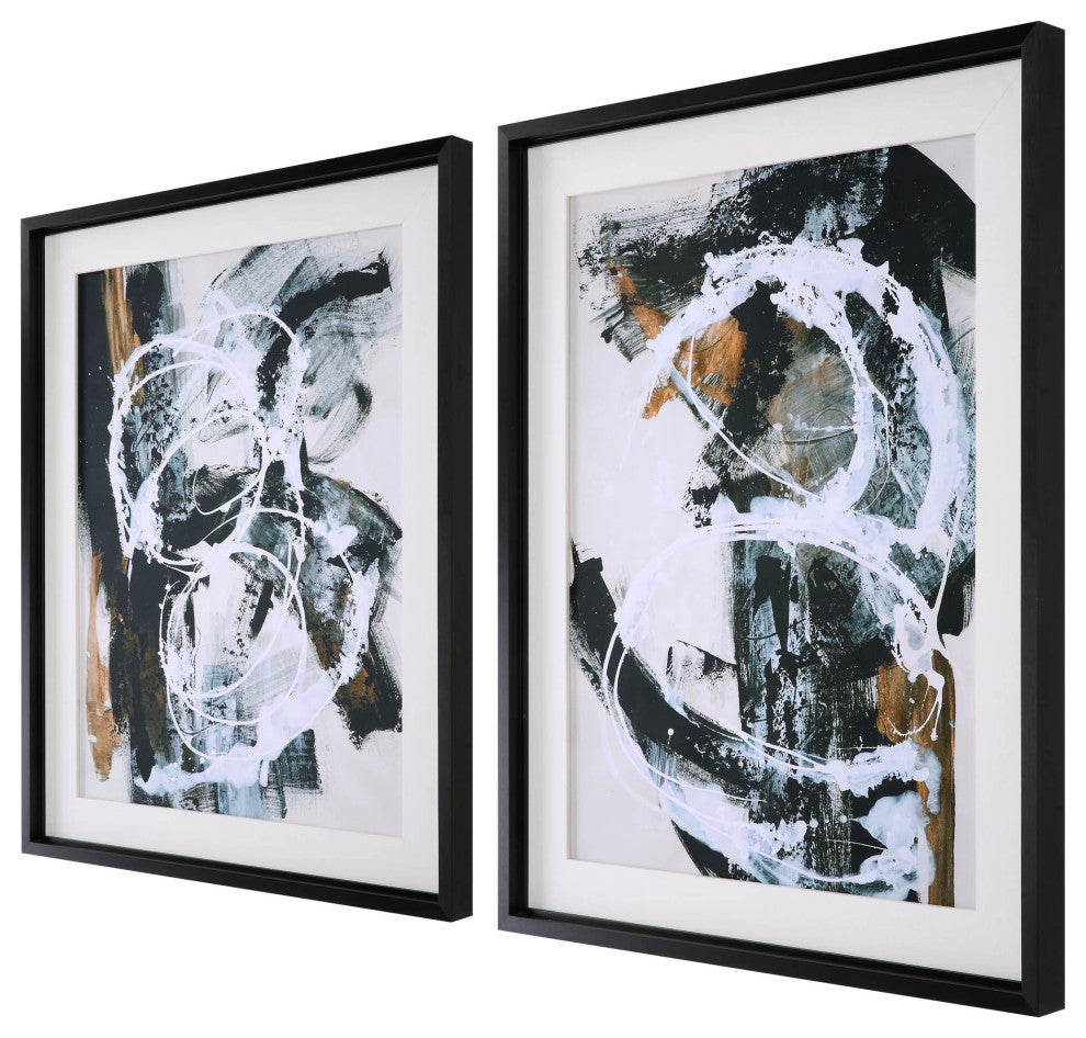 Uttermost Winterland Abstract Prints, Set of 2