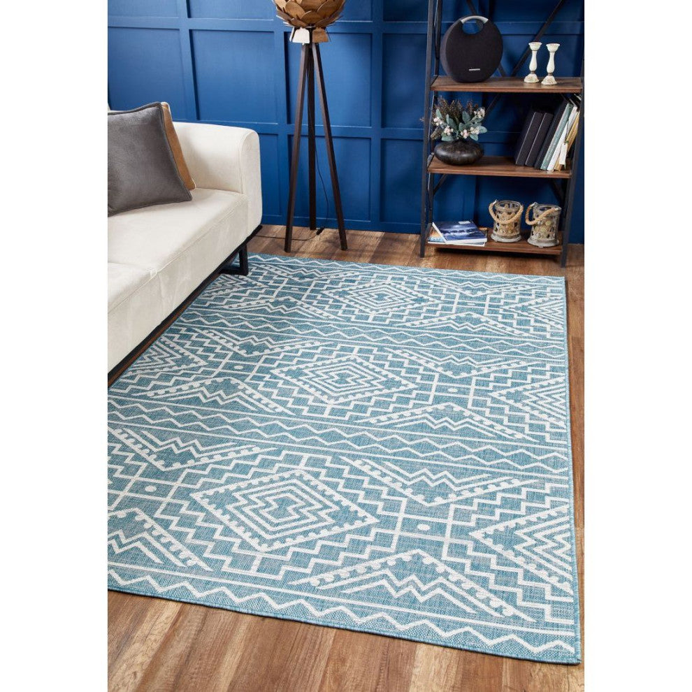 KAS Provo 5779 Aqua Quinn Area Rug, 7'10"x10'10"