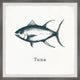 "Tuna in White" Framed Painting Print, 24x24