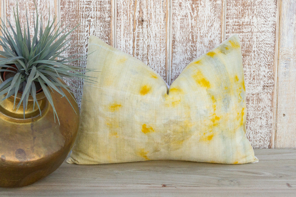 Naba Tie Dyed Organic Silk Lumbar Pillow