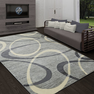 Modern Accent Rug, Smoke, 6'11"x4'11"