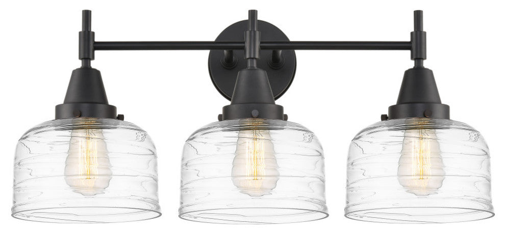 Innovations 447-3W-BK-G713-LED 3-Light Bath Vanity Light, Matte Black