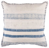 Lola Pillow, Blue and Cream, Cover Only, 20"