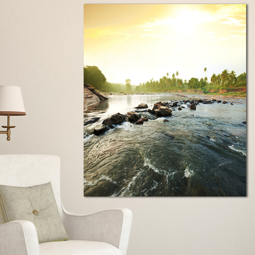 Beautiful Tropical River with Clean Water, Seashore Canvas Print, 30"x40"