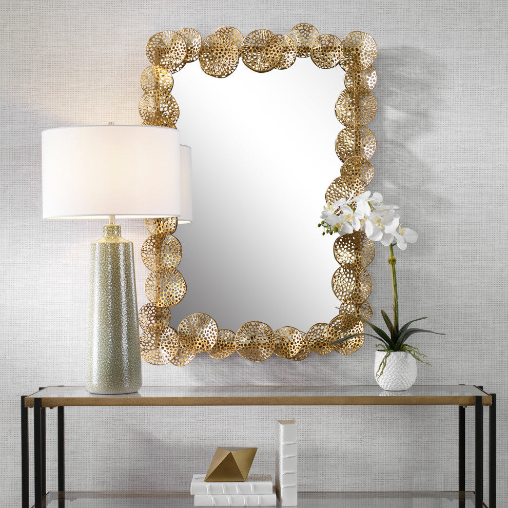 Uttermost UT-9815 Mirror from the Ripley collection, Rich Gold