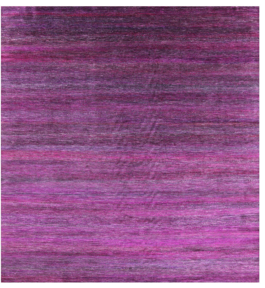 11' Square Wool and Silk Super Savannah Gabbeh Hand-Knotted Rug Q8988