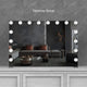 Glamour Tri Tone Wide LED Makeup Mirror with Lights, Black