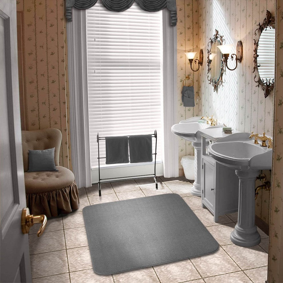 Skid-Resistant Area Rug Gray, 6'x6'
