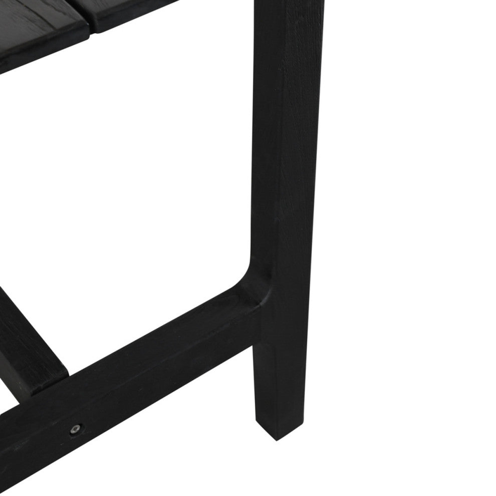 Outdoor Indoor Black Teak Counter Table