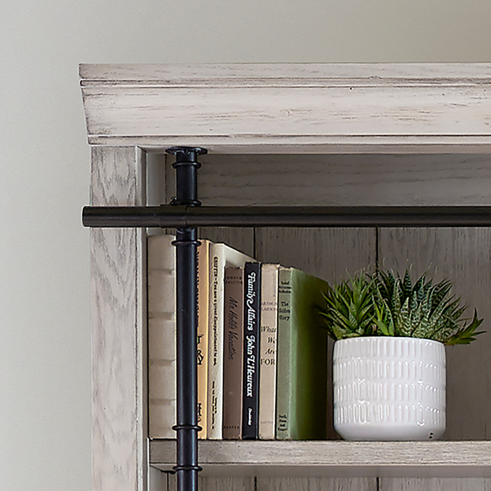 Avondale Barn Door Bookcase White Wood