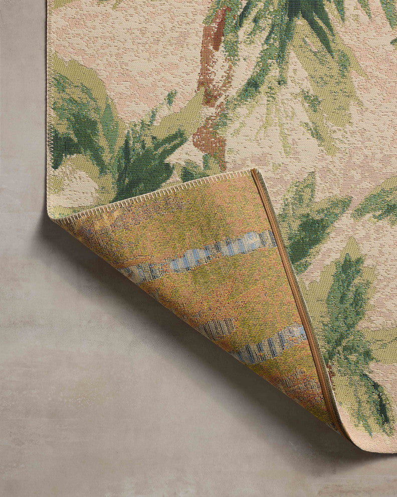 Loloi Botanical Clay / Green 2'-5" x 3'-11" Accent Rug