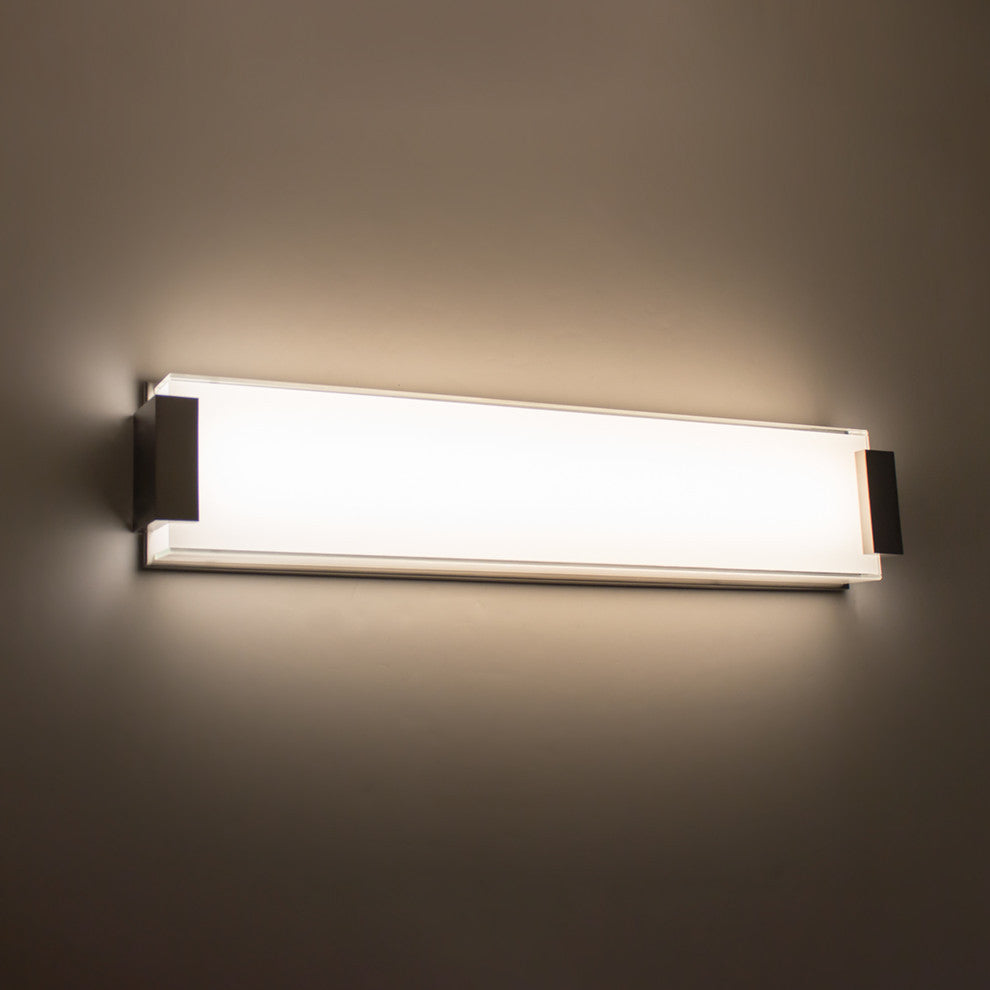 Modern Forms Polar LED Bath and Wall Light, Brushed Nickel, 26"