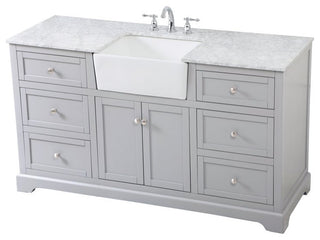 Home Living 22" Farmhouse Grey-Light Bathroom Vanity