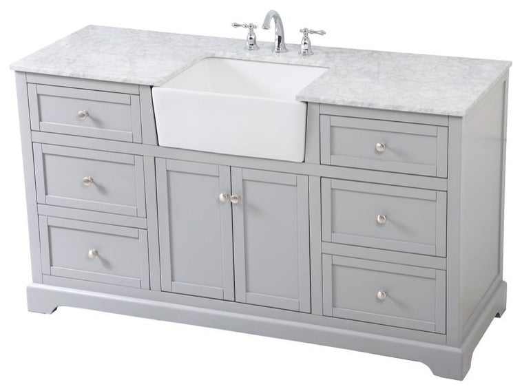 Home Living 22" Farmhouse Grey-Light Bathroom Vanity