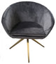 Gray Bronze Velved Dining Chair