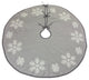 Gray Woven Snowflake Tree Skirt 48"D