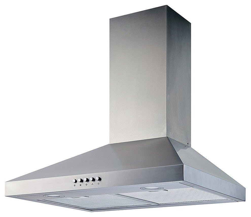 Winflo Convertible Wall-Mount Range Hood, Stainless Steel, 30"