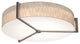 Apex 33" LED Flush Mount, Weathered Gray Finish, Jute Shade