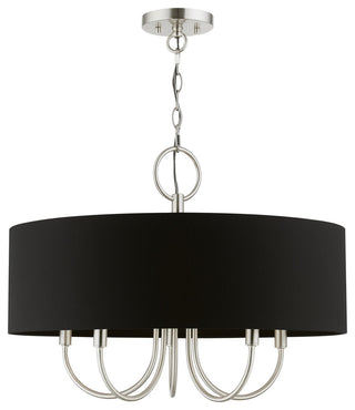 Livex Lighting 5 Light Brushed Nickel Pendant Chandelier